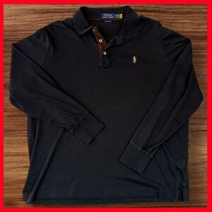 Polo Ralph Lauren Men’s Black Long Sleeve Polo Shirt. XL. Classic Fit.